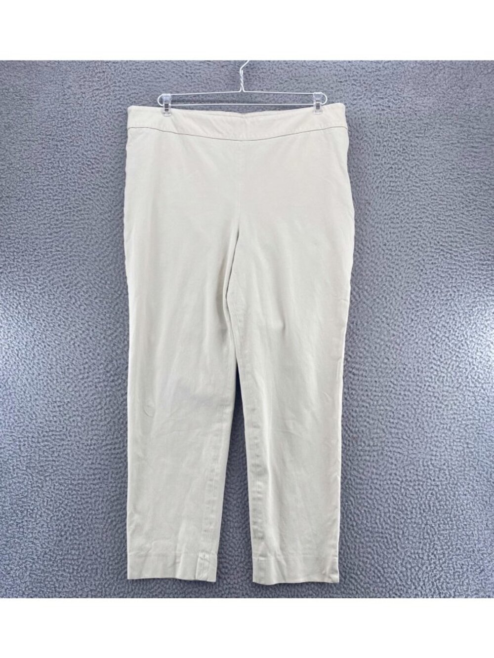 Talbots Pants Womens 16 Catham Ivory Ankle Skinny Leg Stretch High Rise Trousers
